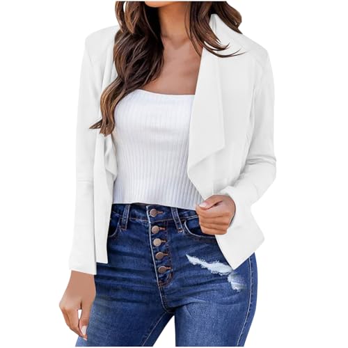 Women's Casual Blazers Mini Cardigan Lightweight Breathable Business Jackets Fashion Office Work Short Coat