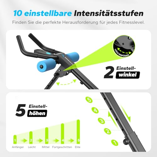 MERACH-Bauchtrainer-Bauchmuskeltrainer-fuer-Zuhause-Multifunktionale-Trainingsgeraet-fuer-Ganzkoerpertraining-Abdominal-Ab-Machine-mit-LCD-Monitor