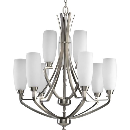 Black Friday - 80% OFF Progress Lighting P4439-09 Wisten Chandeliers, 27-Inch Diameter x 33-3/8-Inch Height, Brushed Nickel