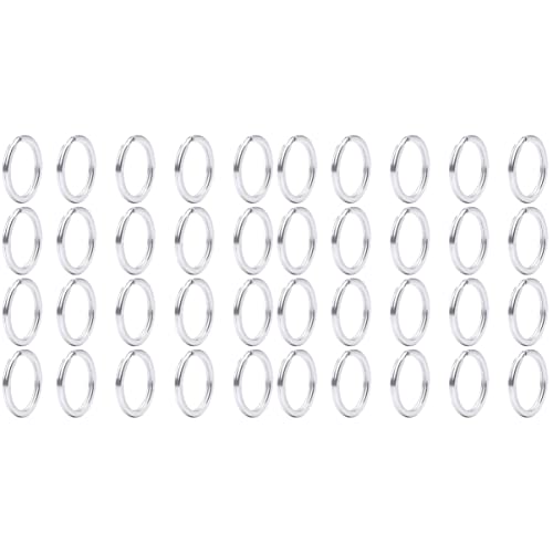 Cabilock 100 Stück Silberne Feder Runder Karabiner Karabinerhaken Runder...