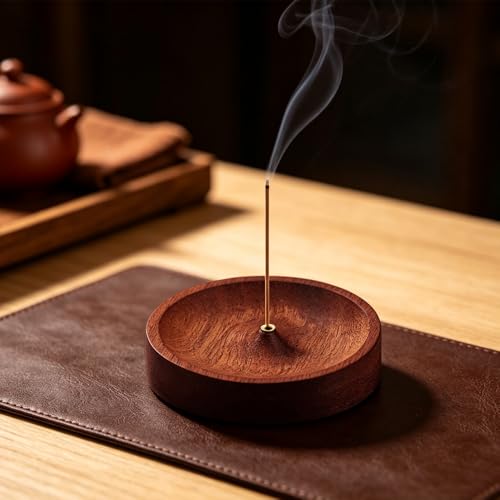 Wooden Incense Burner 8 2cm Ash Collecting Incense Burner 3mm Insertion Incense Burner with Ash Collecting Wooden Incense Plate Suitable for Home Office and Aromatic Atmosphere Decoration(1)