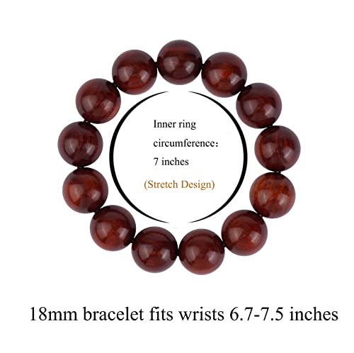 Image of Prayer Bead bracelet Mala Beaded Bracelets for Men Women 12 /15MM