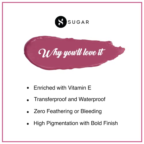 Image of SUGAR Cosmetics Smudge Me Not Liquid Lipstick - 40 Fuchsia Fantasia (Fuschia Plum), Pink, 4 ml