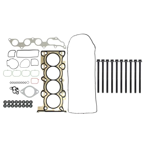 Image of DNJ HGB478 Engine Cylinder Head Gasket Set with Head Bolt Kit, Complete Repair Set for 2006-2013 Mazda 3 5 6 2.0L-2.3L L4 16V DOHC 2000cc