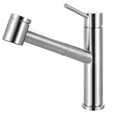 Franke STL-PO Steel 1.75 GPM Single Hole Pull Out Kitchen Faucet - Stainless Steel 304