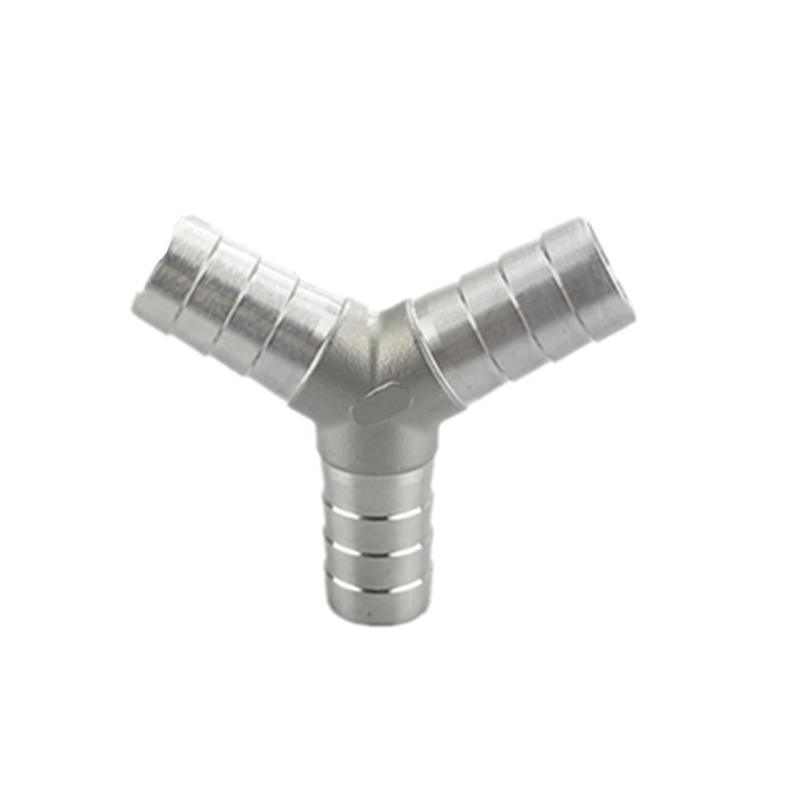 raccordi di gancio del tubo flessibile, Raccordo a T con portagomma a Y, 3 vie, in acciaio inossidabile 304, diverse misure(Y,20MM)