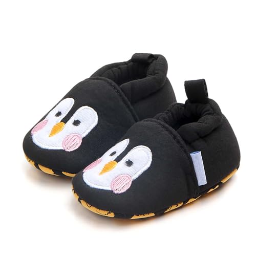 Toddler Baby Shoes Newborn Socks Solid Color Patchwork Knitted Plush Baby Socks 0 to 12 Months Toddler Support Shoes (Black, 5 Infant)