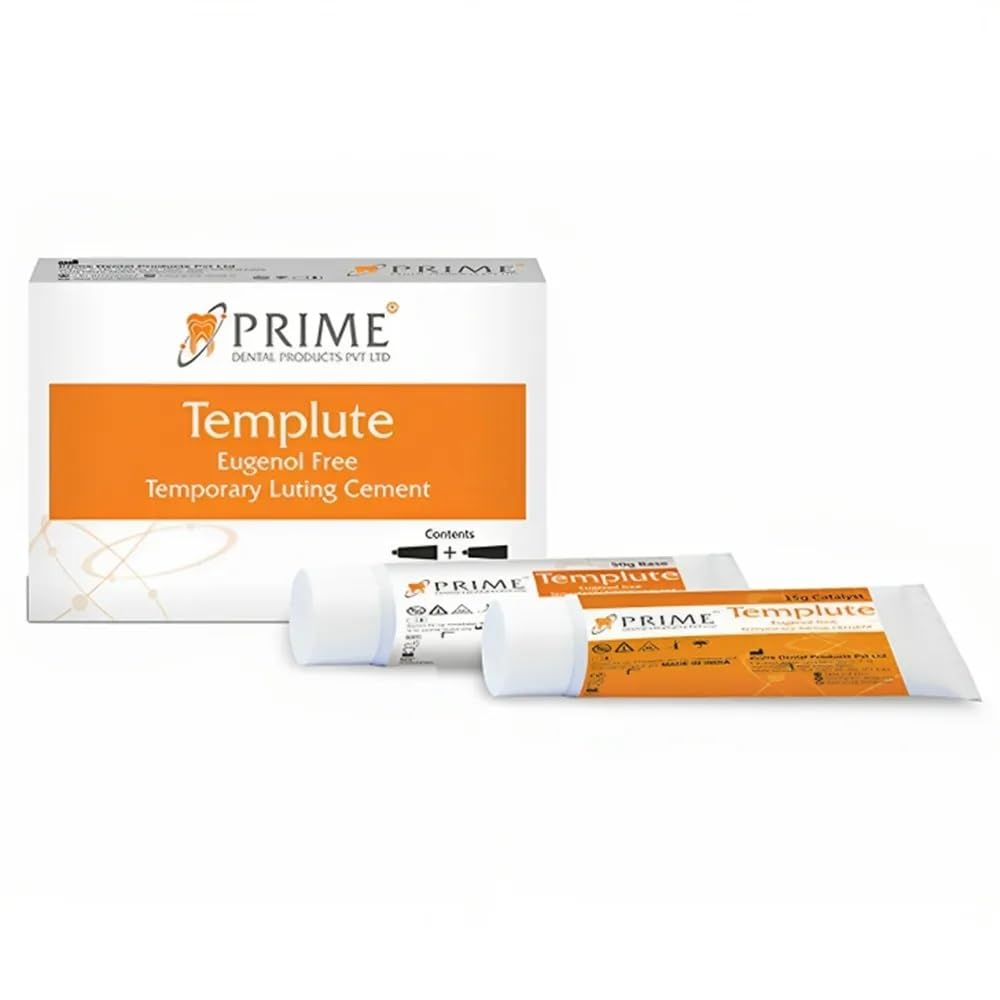 Dental Temporary luting cement Prime Templute Temporary Luting Cement, Eugenol Free, 50g Base, 15g Catalyst-image-18