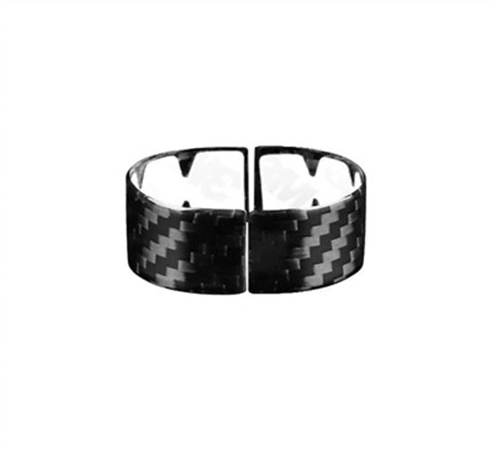 Real Hard Carbon Fiber Sticker Car Rings Deacor Interior for Fiat 500 2020 2021 2022 2023 Anti-dust(Black)