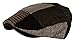 Wonderful Fashion Men's Multi Pattern Patchwork Wool Blend Newsboy IVY Golf Hunting Hat (DK.Brown, LXL)