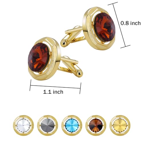 Mancuernillas doradas para hombre TAIGRAMA miniatura 5