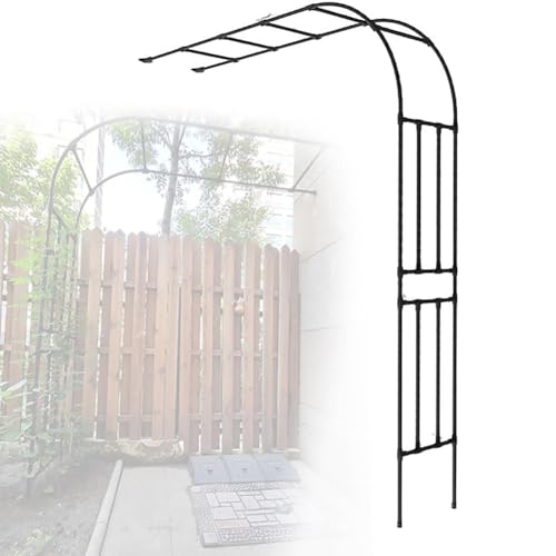 YYLDPFDC Arche de Jardin Demi-côté, Arcade rosiers W200xH240cm W220xH240cm W240xH240cm, Tonnelle de Jardin Robuste, Cadre en Acier, Demi-Arc pour Plantes grimpantes, Roses (B, 200x240x40cm)