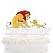 Cartoon Lion Simba Happy Birthday Cake Topper - Disney The Lion King Jungle Animals Safari Party Acrylic Cake Décor - Baby Shower Kids Birthday Party Decoration
