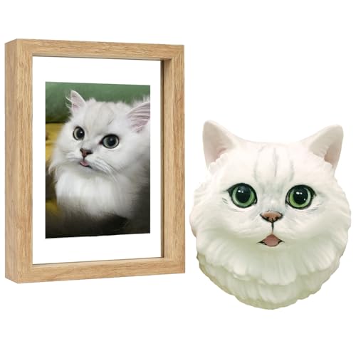 Personalized Handmade Pet Plaster Figurine Statue,Cat&Dog Portrait sculpture fridge magnet sculpture Car air outlet clip Photo Dog Cat Lover Gift Pets Memorial Gift