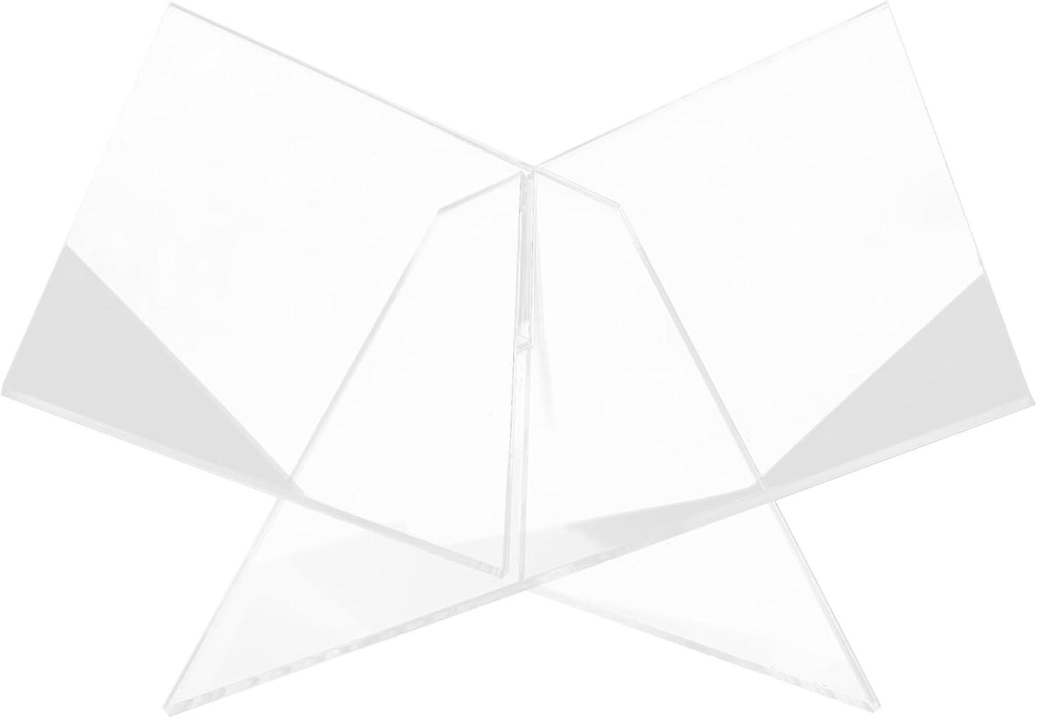 Acrylic Book Holder Stand X-Shaped Book Display for Cookbooks Textbooks and Magazines Transparent Reading Stand for Kitchen and Home Use