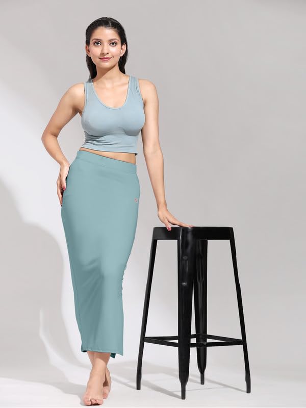 Image of TRENDMALLS Women's Polyester Spandex Stretchable Straight Saree Shapewear Petticoat for Women, Cotton Blended, Skirts for Women, Saree Shaper