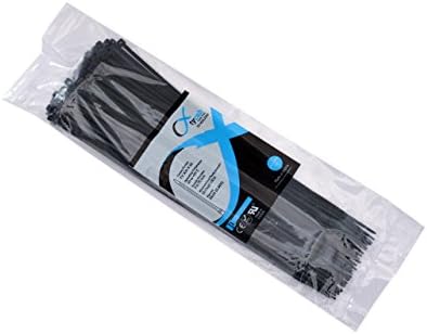 Nylon Cable Ties 300 mm, 12 Inch, Pack of 100, Black