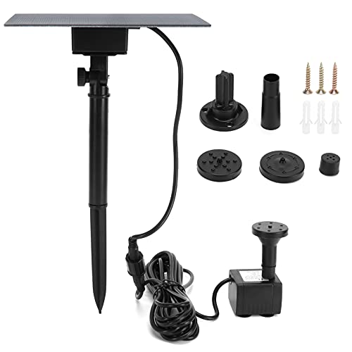 Kit de Pompe à Eau pour Fontaine Solaire 1.5w Pompe de Fontaine à Énergie Solaire Panneau Solaire Ip65 Pompe Submersible sans Brosse Étanche pour Bassin de Bain D'oiseaux Piscine Fish Tank Garden