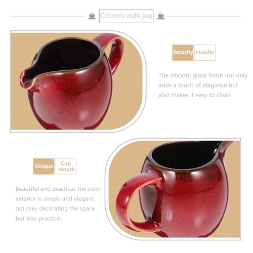 Mousseur et pichet pour lait et café rouge idéal pour la table - 8