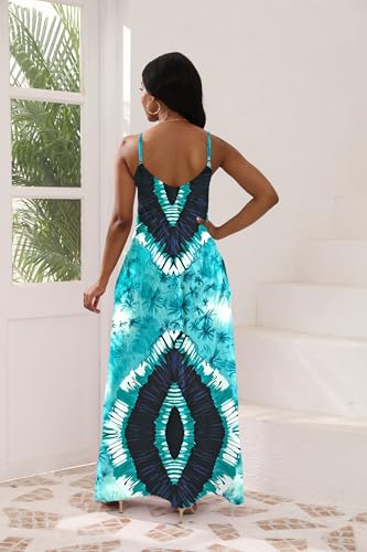 Image of vunahzma Womens Casual Fashion Sleeveless Plus Size Loose Long Sexy Maxi Dress with Pockets