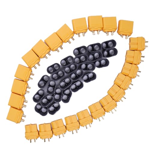 MakerDoIt XT60 Connectors with Wire Cover (24 Pack)