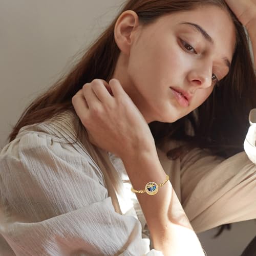 TUGHRA Coin Ashes Bracelet for Women Cremation Jewelry Butterfly Dragonfly Urn Bracelet for Ashes 925 Sterling Silver Memorial Gifts Keepsake Locket2