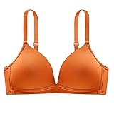 unclaimed Packages for Sale Bras for Women Plus Size Push Up Bra for Women No Underwire Comfortable Everyday Bra Full Coverage Soft Support Breathable Daily Bra Orange XL
