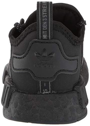 adidas Originals Baby NMD_R1's Sneaker, Black/Black/Grey, 4 US Unisex Infant3