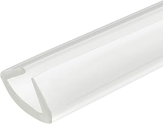 uxcell U Channel Edge Trim, 8.2ft Length Soft Rubber Guard Seal Strip Edge Protector Fit for 19-20mm Edge, (19/32" W x 63/64" H) Clear