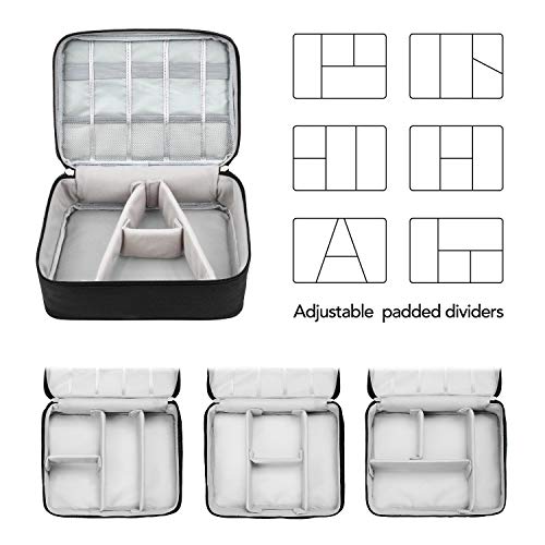 Electronic Organizer Large Travel Cable Organizer Bag Electronic Accessories Storage Case for Hard Drives, Cables, Phone, USB, SD Card, Gifts for Him/Her