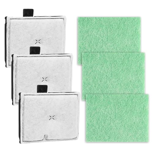 Finest-Filters Compatible with Interpet Internal CF Cartridge Filters - Fish Tank Filter Cartridges Interpet Filter CF1Filter Service Pack 3 Month Multiple Pack (3Filter Cartridges and 3 Pads)
