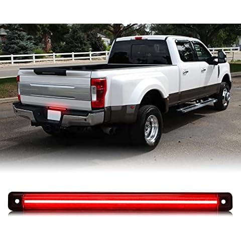 SHINEFIT LED Tailgate Light Bar Compatible with F250 F350 F450 Super Duty Dually Pickup Truck 2017-2024, Red Lens Tail Gate Light Replacement HC3Z-13A613-C Cover