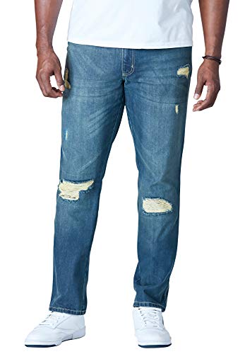 Liberty Blues by Kingsize Men's Big & Tall Athletic Fit Side Elastic 5-Pocket Jeans