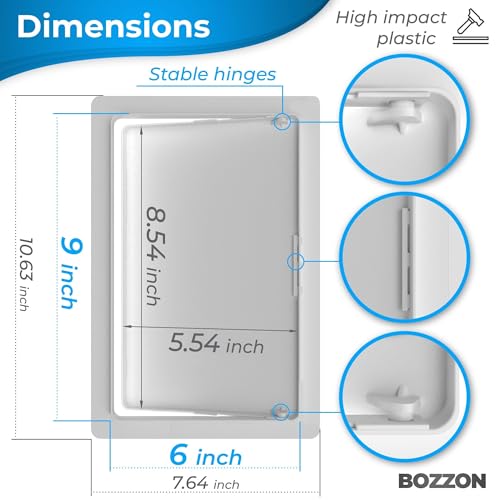 Image of Access Panel for Drywall - 6 x 9 inch - Wall Hole Cover - Access Door - Plumbing Access Panel for Drywall - Heavy Durable Plastic White