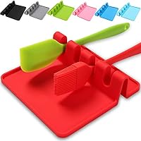 Silikon-Löffelablage Für Die Küche – Mit Tropfschutz, Breiten Schlitzen, BPA-frei, Spülmaschinengeeignet, Hält Arbeitsplatte Sauber