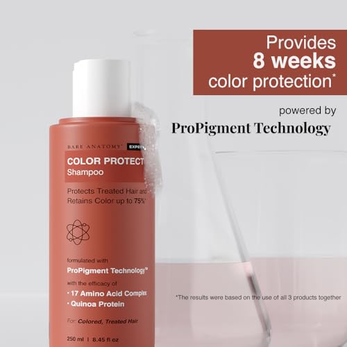 Image of Bare Anatomy Hair Colour Protect Shampoo | Retains Colour Upto 8 Weeks | Repairs Damage With Amino Acid & Quinoa Protein | Sulphate & Paraben Free | For Dry & Frizzy Coloured Hair 8.8 Floz