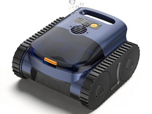 Pool Vacuum for Above Ground Pool & Inground Pools, Smart Navigation Robtic Pool Cleaner with Up to 180 Mins Run time & 2150 Sq.ft, Wall and Waterline Cleaning Vacuum
