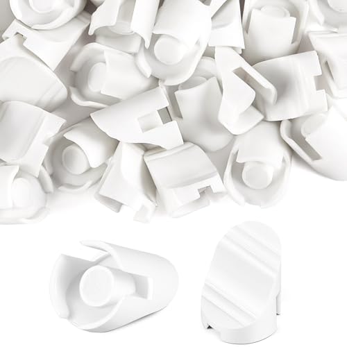 Landical 25 Pcs White Plastic Door Plugs, Diameter 5/16