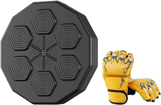 Nowa maszyna bokserska z muzyką Bluetooth LED i rękawicami bokserskimi - Inteligentna maszyna do treningu bokserskiego z muzyką do treningu w domu i rodzinnego prezentu (Color : B)