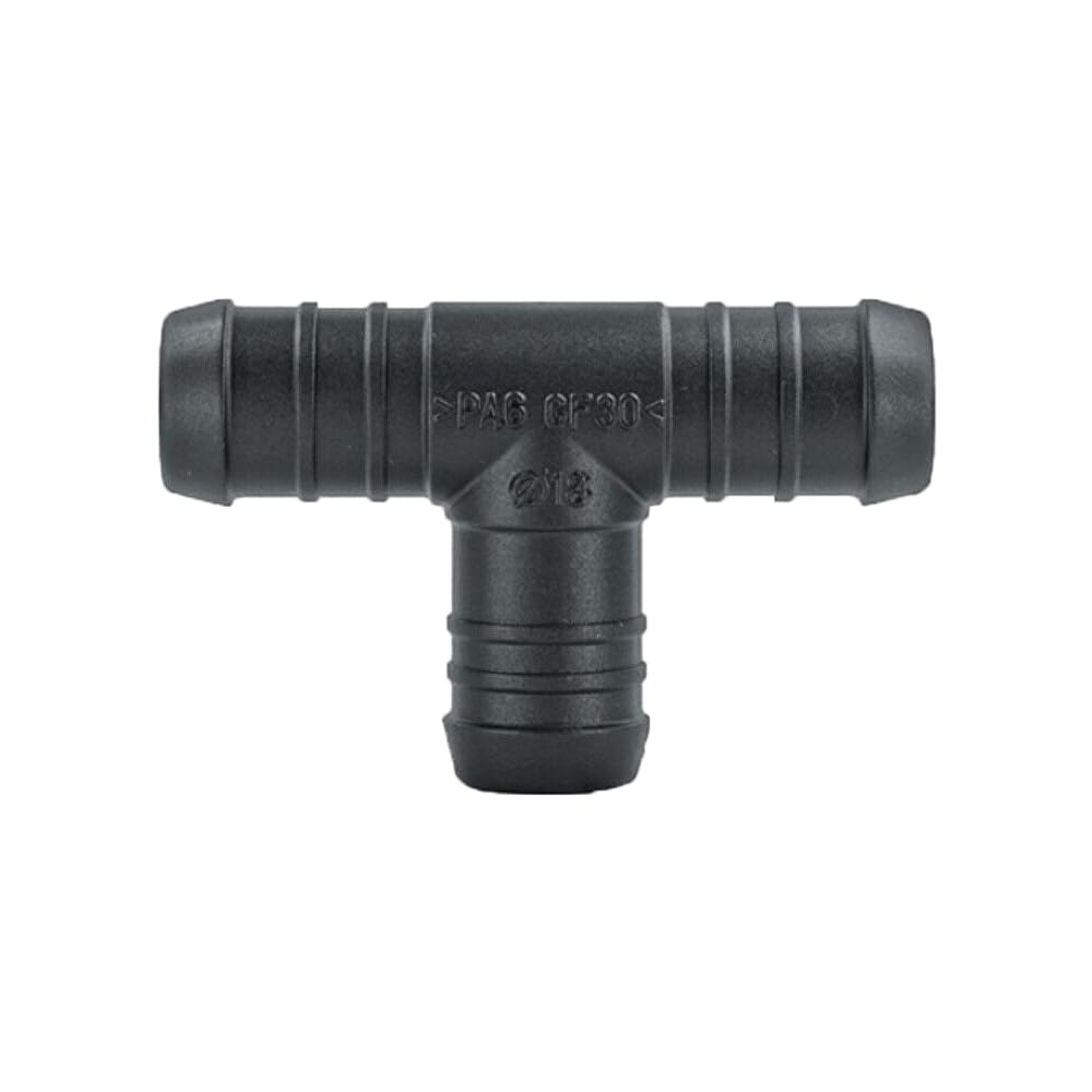 KafTon Tee Connector Plastic Black Hose Pipe Tee Connector Joiner For Garden Water Drip Irrigation (18mm, 25)