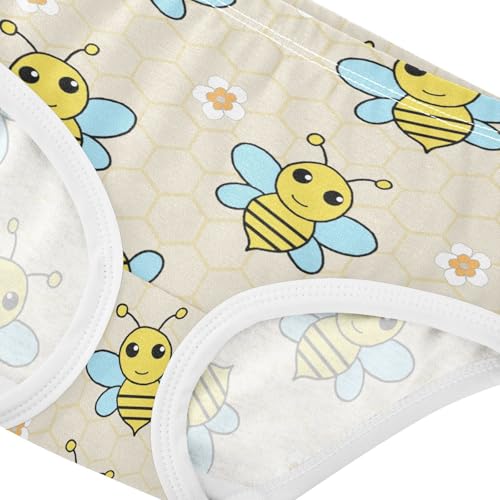 Girls' Underpants Kids Cotton Underwear Panties Briefs For Girl Age 2-8 Years Flower Bee Cartoon Pattern4