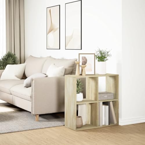 Estantería moderna de madera roble Sonoma con acabados premium para despachos de diseño 5