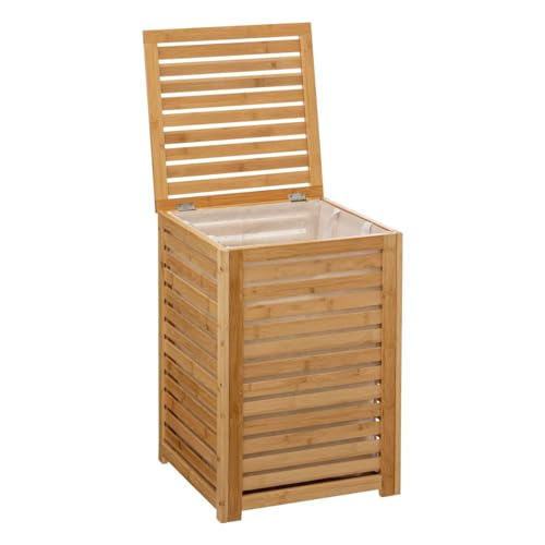 Panier à linge 65l sicela 5five en bambou - 4