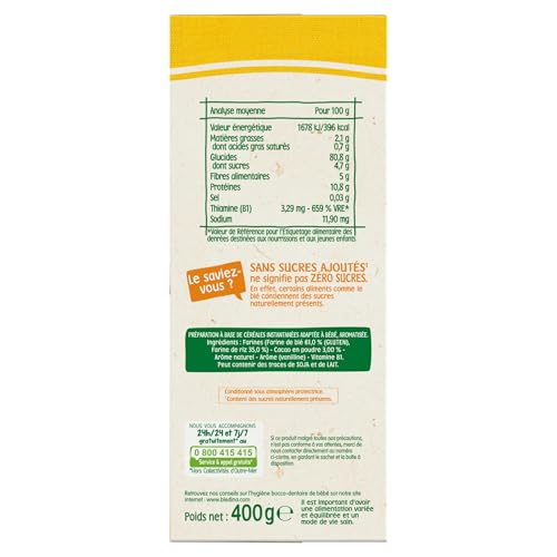 Blédina préparation à base de céréales instantanées cacao dès - vue 3