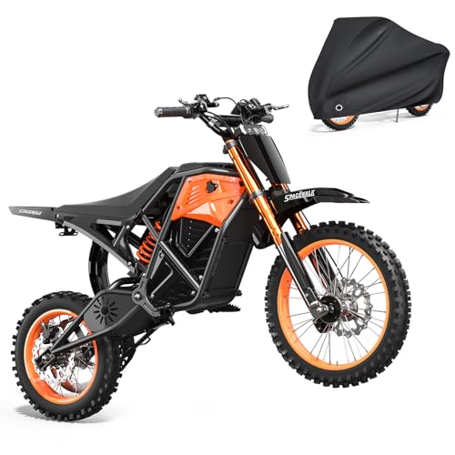 ADISTAR 14“/12” Electric Dirt Bike for Adults/Teens, 3500W Peak Motor, Up to 38 MPH, 48V 23Ah Battery, 60 Mile Range, Hydraulic Full Suspension & Hydraulic Disc Brakes