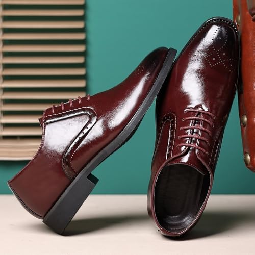Men's Wedding Business Shoes Strap Leather Dress Formal Buckle Round Toe Office Loafers Comfortable Soft Insole Slip Resistant Classic Style2