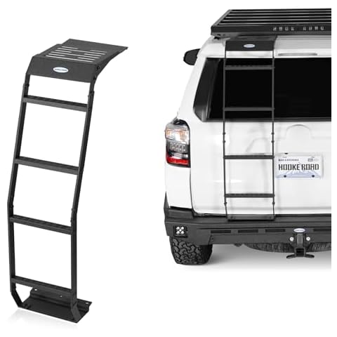 u-Box 4Runner Ladder Rack Rear Hatch Ladder Roof Tailgate Step w/Anti-Slip Rubber Pads for 2010-2024 Toyota 4Runner 5th Gen - 4-Step Cover
