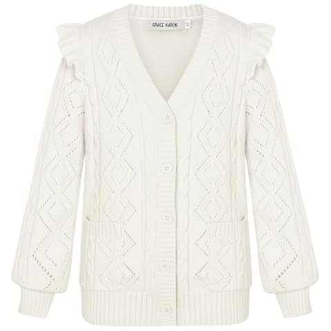 GRACE KARIN Children's Stylish V-Neck Cardigan Cover