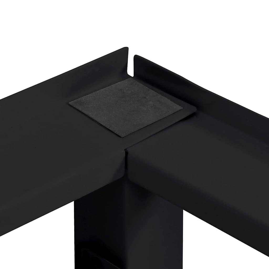 Waschmaschinen-Podest aus Stahl Schwarz 124,5 x 61,5 x 32,5 cm 2-teiliges Untergestell für Waschküche mit verstellbaren Füßen, Antivibration und verbesserter Ergonomie