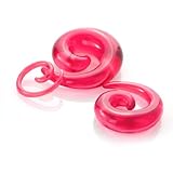 Karisma Ohr Dehnung Spirale Expander Acryl UV Transparent - 1807.Rosa.5mm
